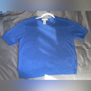 Drapers and Damon’s blue knit blouse